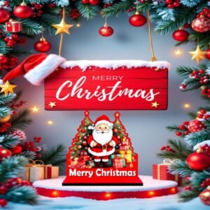 festive santa claus tabletop decoration merry christmas decor
