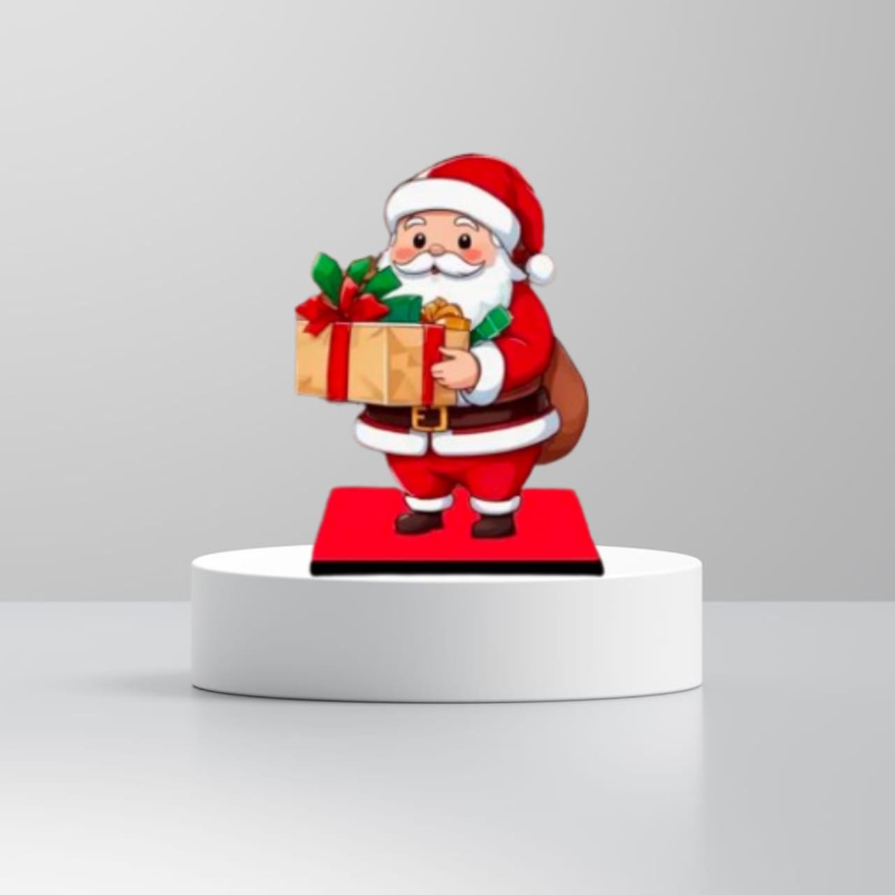 Santa-Claus-Figurine-Christmas-Tabletop-Decoration-Gift-Box charming 5.5 inch santa claus sleigh table decor