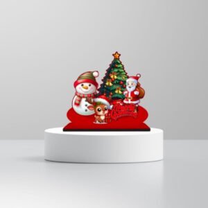 charming 5.5 inch santa claus sleigh table decor