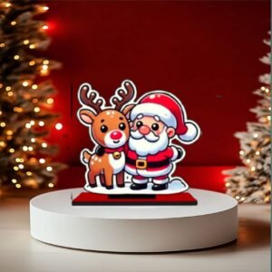 charming 5.5 inch santa claus sleigh table decor