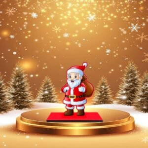 charming 5.5 inch santa claus sleigh table decor