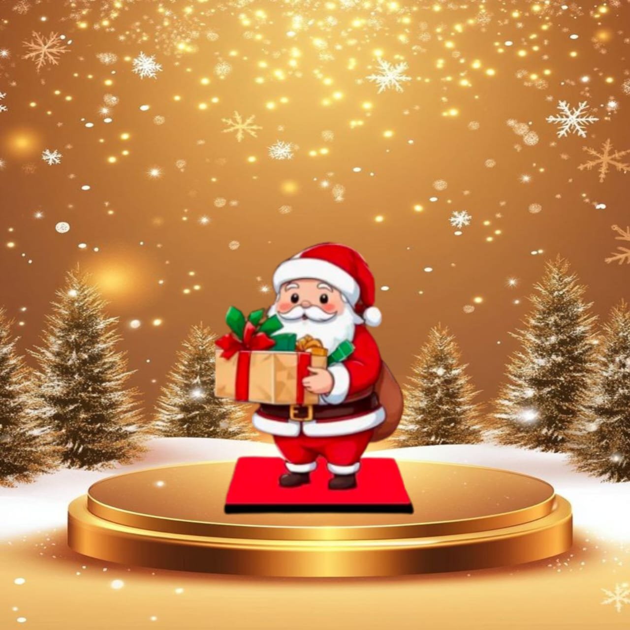 Santa-Claus-Figurine-Christmas-Tabletop-Decoration-Gift-Box charming 5.5 inch santa claus sleigh table decor