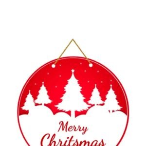 merry christmas wall hanging red reindeer decor (8 inch)