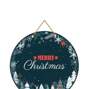 merry christmas wall hanging red reindeer decor (8 inch)