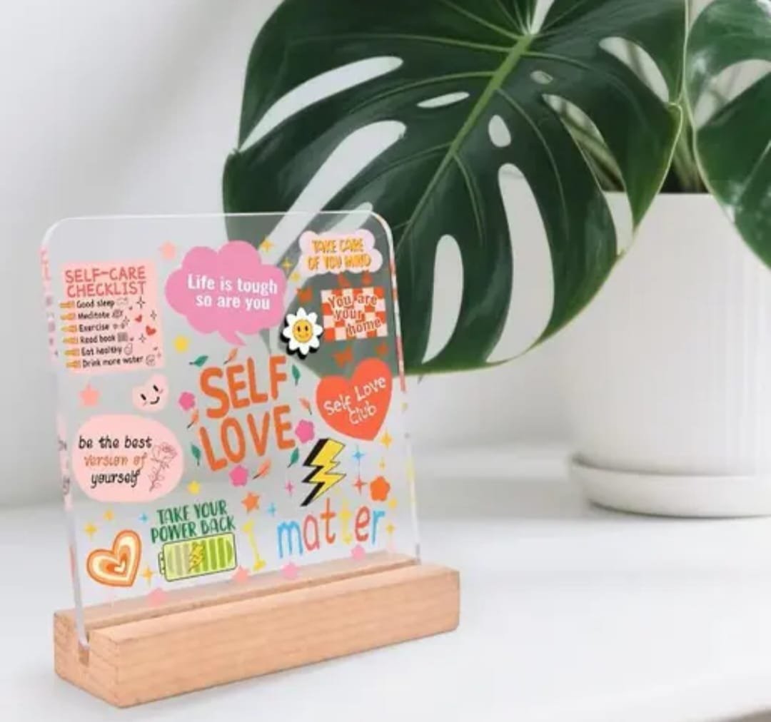 Motivational Quote Frame for Office Desk Lifestyle together forever gold mirror keepsake personalized couple gift (2.5")